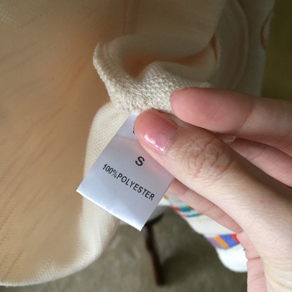 New NWT THML cream embroidered open hood jacket S - Picture 12 of 14